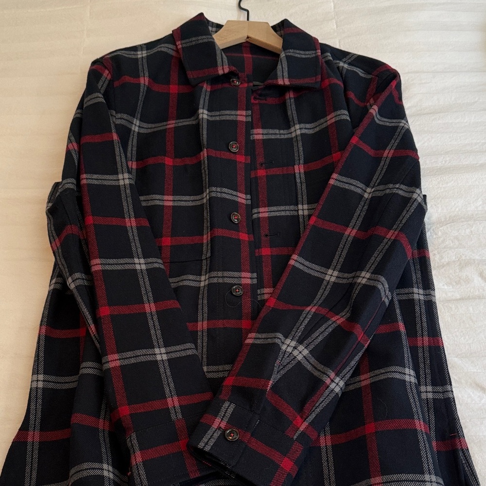 Carolina Herrera Red and Black Plaid Shirt